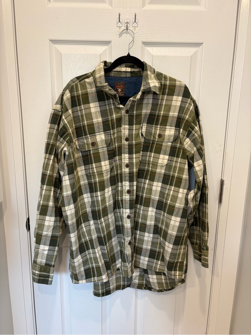 Redhead Men's Green Plaid Flannel Jacket Shirt #1224